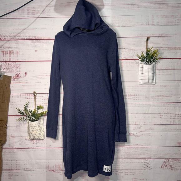 Women’s Calvin Klein Jeans Waffle Knit Hoodie Dress | XL Please read description - Picture 1 of 4